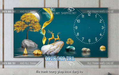 file tranh tuong ghep huou dong ho