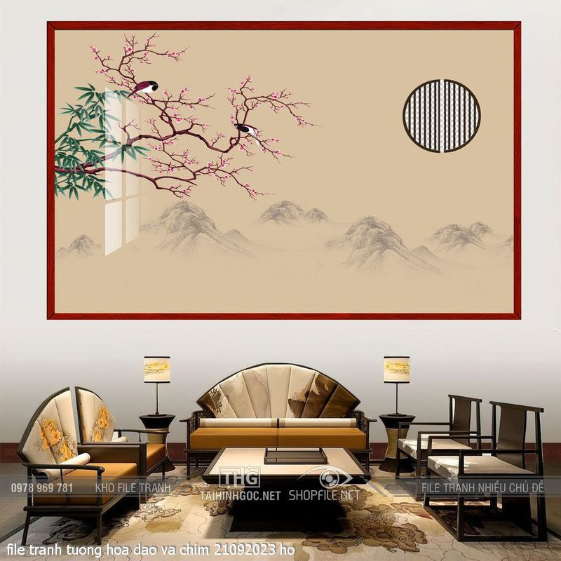 file tranh tuong hoa dao va chim 21092023 ho
