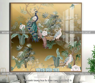 file tranh tuong hoa la chim cong 08122025 h