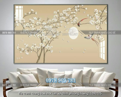 file tranh tuong hoa moc lan va chim phuong hoang11092025