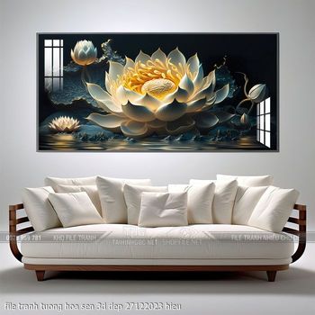 file tranh tuong hoa sen 3d dep 27122023 hieu