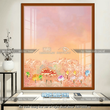 file tranh tuong hoa sen art nghe thuat decor 03072025 vy