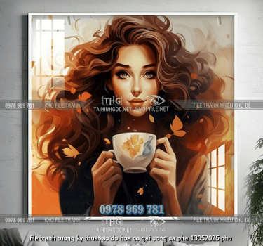 file tranh tuong ky thuat so do hoa co gai uong ca phe 13052025 phu