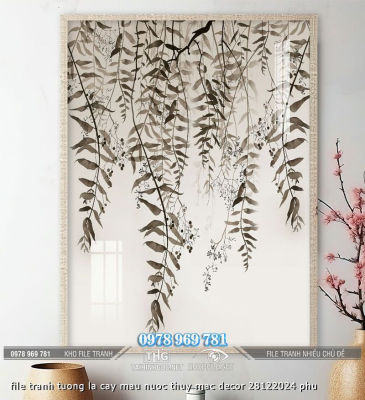 file tranh tuong la cay mau nuoc thuy mac decor 28122024 phu