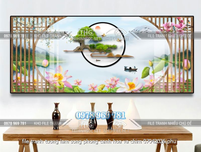file tranh tuong lam song phong canh hoa va chim 07042026 phu