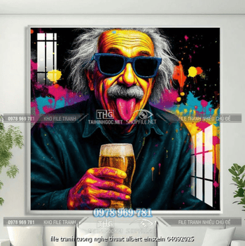 file tranh tuong nghe thuat albert einstein 04092025