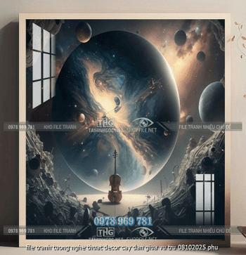 file tranh tuong nghe thuat decor cay dan giua vu tru 08102025 phu