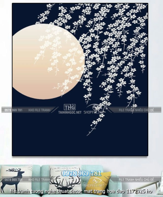 file tranh tuong nghe thuat decor mat trang hoa dao 1172025 ho