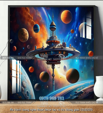 file tranh tuong nghe thuat decor tau vu tru khong gian 10102025