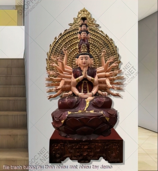 tranh phat giao file tranh tuong nu than nhieu mat nhieu tay