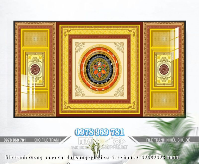 file tranh tuong phao chi dat vang gold hoa tiet chau au 02082024 hanh