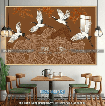 file tranh tuong phong thuy 4 con chim hac 31102025 h