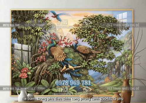 file tranh tuong phu dieu chim cong phong canh 05042025 phu