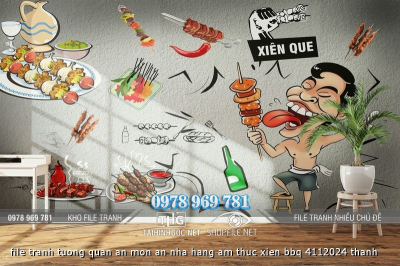 file tranh tuong quan an mon an nha hang am thuc xien bbq 4112024 thanh file tranh tuong quan an mon an nha hang am thuc xien bbq 4112024 thanh
