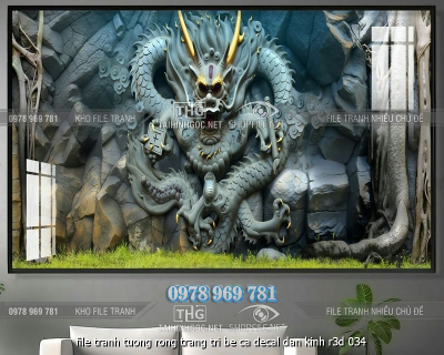 file tranh tuong rong trang tri be ca decal dan kinh r3d 034