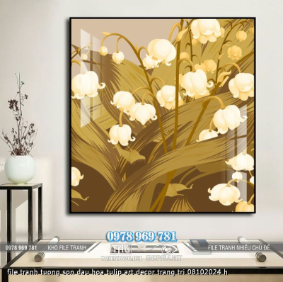 file tranh tuong son dau hoa tulip art decor trang tri 08102024 h