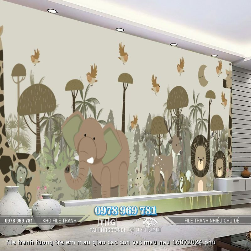 file tranh tuong tre em mau giao cac con vat mau nau 16072024 phu