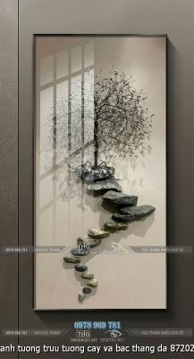 file tranh tuong truu tuong cay va bac thang da 872025 ho