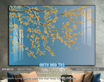 file tranh tuong vector canh hoa mai vang 23092024 hanh