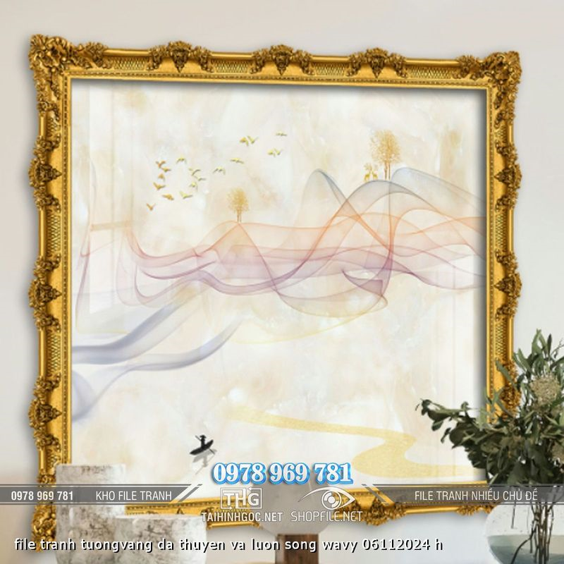 file tranh tuongvang da thuyen va luon song wavy 06112024 h file tranh tuongvang da thuyen va luon song wavy 06112024 h