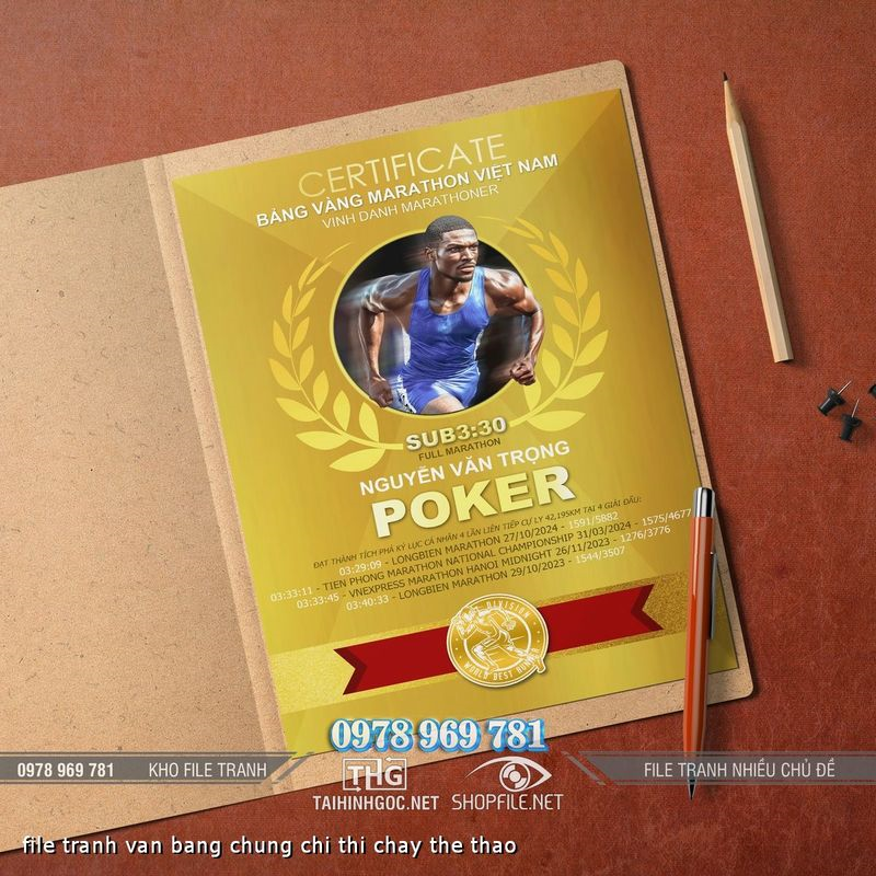 file tranh van bang chung chi thi chay the thao