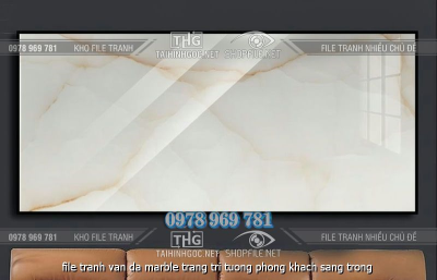 file tranh van da marble trang tri tuong phong khach sang trong