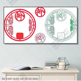 file tranh vector cau doi tet