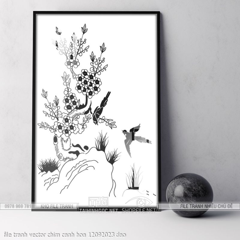 file tranh vector chim canh hoa 12092023 dao