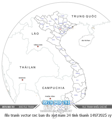 file tranh vector cnc ban do viet nam 34 tinh thanh 14072025 vy
