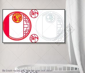 file tranh vector cnc cau doi xuan moi