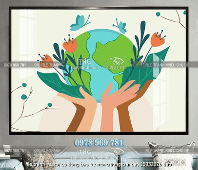 file tranh vector co dong bao ve moi truong trai dat 15032025 dao
