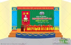 file tranh vector co dong chao mung dang bo