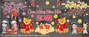 file tranh vector decal dan kinh nam moi tet 2 file tranh vector decal dan kinh nam moi tet 2