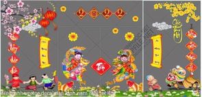 file tranh vector decal dan kinh nam moi tet 4 file tranh vector decal dan kinh nam moi tet 4
