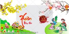 file tranh vector decal dan kinh nam moi tet 5 file tranh vector decal dan kinh nam moi tet 5