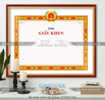 file tranh vector giay khen 20102025 dao
