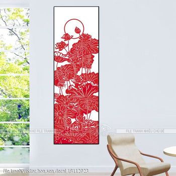 file tranh vector hoa sen decal 18112023
