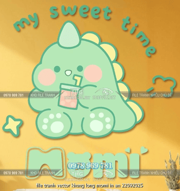 file tranh vector khung long momi in an 22092025