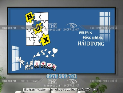 file tranh vector manh ghep va xe lua 12072025 thanh