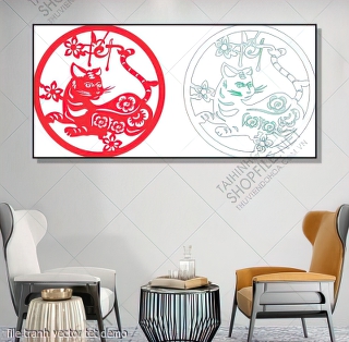 file tranh vector tet