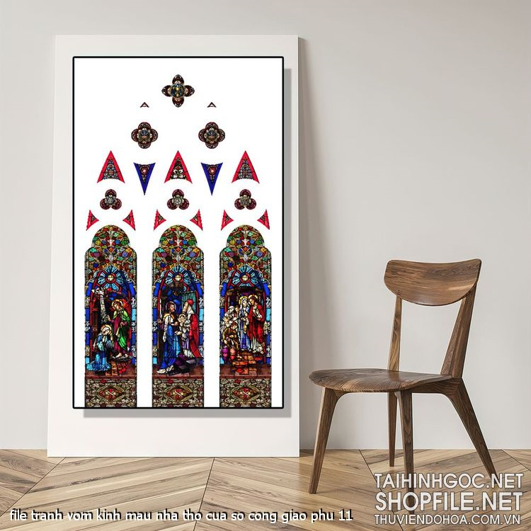 file tranh vom kinh mau nha tho cua so cong giao phu 11
