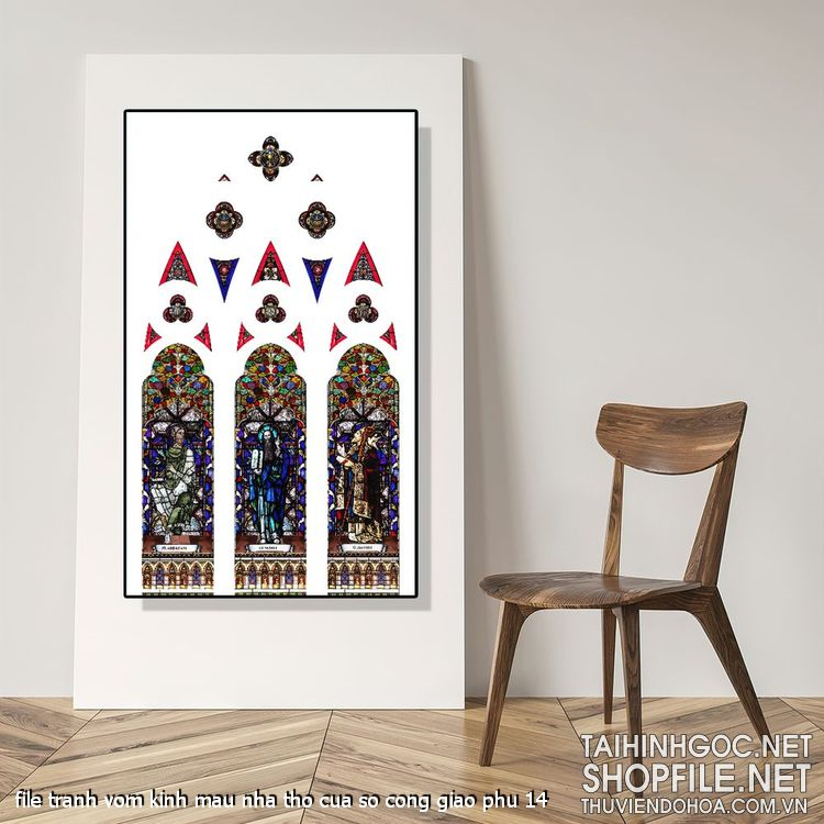 file tranh vom kinh mau nha tho cua so cong giao phu 14