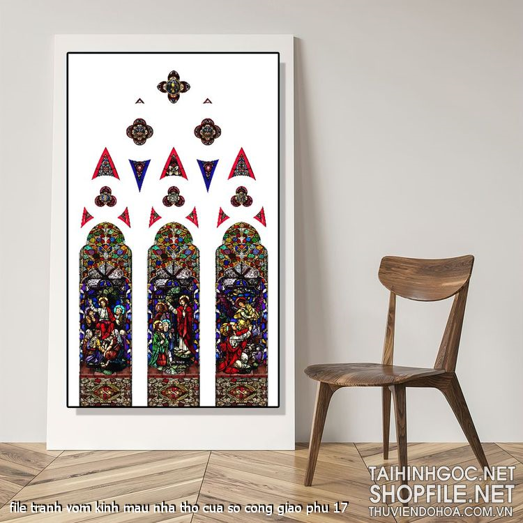 file tranh vom kinh mau nha tho cua so cong giao phu 17