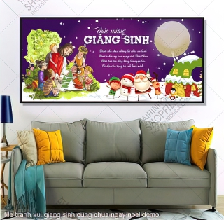 file tranh vui giang sinh cung chua ngay noel