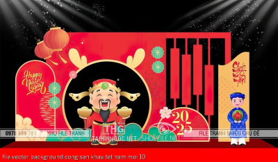 file vector background cong san khau tet nam moi 10 file vector background cong san khau tet nam moi 10