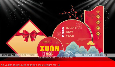 file vector background cong san khau tet nam moi 11 file vector background cong san khau tet nam moi 11