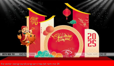 file vector background cong san khau tet nam moi 14 file vector background cong san khau tet nam moi 14