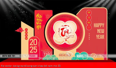 file vector background cong san khau tet nam moi 15 file vector background cong san khau tet nam moi 15