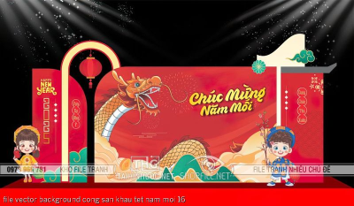 file vector background cong san khau tet nam moi 16 file vector background cong san khau tet nam moi 16