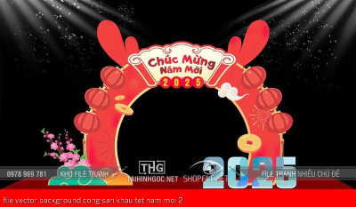 file vector background cong san khau tet nam moi 2 file vector background cong san khau tet nam moi 2